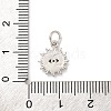 Brass Micro Pave Cubic Zirconia Charms KK-U033-04P-01-3