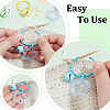 8Pcs 8 Colors Glitter Acrylic Star Pendant Stitch Markers with Bell HJEW-AB00680-5