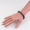 Natural Amethyst Beads Stretch Bracelets BJEW-JB02445-04-3