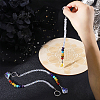 SUPERFINDINGS 3Pcs Chakra Leaf Crystal Suncatcher Dowsing Pendulum Pendants FIND-FH0003-13-2