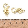 Brass S-Shaped Swirl Lobster Clasp for Jewelry Making KK-CBA5585-05G-3
