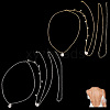 2Pcs 2 Colors Teardrop Alloy Clear Cubic Zirconia Tassel Sexy Body Chains AJEW-CY0001-26-1
