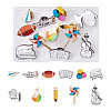 Crafans 11Pcs 11 Style Rugby & Bottle & Piano & Violin & Pencil Enamel Pins JEWB-CF0001-02-10