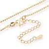 Brass Ball Chain Necklaces NJEW-N054-12G-2