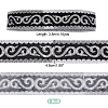 Iron on/Sew on Polyester Embroidery Flower Ribbon OCOR-WH0078-178A-01-2