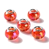 Shell Transparent Copper Buckle Acrylic European Beads OACR-M024-07P-05-1