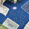 32Pcs Alloy Oval Open Back Bezel Connector Charms FIND-CA0011-77P-5