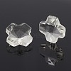 Faceted Cross Glass Charms GLAA-M026-04-B-1