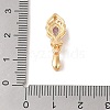 Golden Brass Micro Pave Clear Cubic Zirconia Ice Pick Pinch Bails KK-B100-049G-02-3