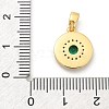 Brass Micro Pave Cubic Zirconia Pendents KK-M303-02G-02-3