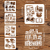 FINGERINSPIRE 4 Sheets 4 Styles Plastic Drawing Painting Stencils Templates Sets DIY-WH0172-949-2