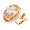 Brass Micro Pave Cubic Zirconia Box Clasps KK-U037-21G-2