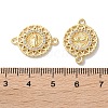 Rack Plating Brass Cubic Zirconia Virgin Mary Connector Charm KK-C084-01B-G-3