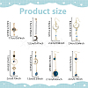 ANATTASOUL 4 Set 4 Style Alloy Dangle Earrings & Stud Earrings EJEW-AN0004-88-2