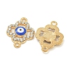 Alloy Blue Enamel Connector Charms ENAM-S003-02I-2