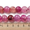 Faceted Natural Dragon Veins Agate Beads Strands G-F447-12mm-L08-5