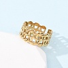 304 Stainless Steel Open Cuff Rings for Women RJEW-K309-10C-G-3