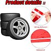 SUPERFINDINGS 12Pcs Reflective Waterproof PVC Wheel Hub Stickers DIY-FH0004-44-4