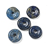 Natural Lapis Lazuli Donut/Pi Disc Charms G-G142-01T-1