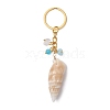 Natural Shell Pendant Keychains KEYC-JKC01094-01-4