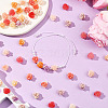 100Pcs 5 Colors Synthetic Coral Carved Beads CORA-SP0001-14-5