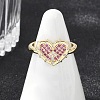 Adjustable Brass Micro Pave Cubic Zirconia Rings RJEW-S400-03G-3