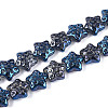 Electroplate Transparent Glass Beads Strands EGLA-N020-02G-1