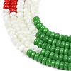 Glass & Natural White Shell & Dyed Howlite Beads Strands G-Z135-C08-2x4mm-5