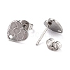 Non-Tarnish 304 Stainless Steel Stud Earring Findings STAS-I183-06A-P-3