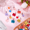 24Pcs 12 Styles Heart & Bowknot Resin Stethoscope Pendant Decorations HJEW-SP0001-58-4