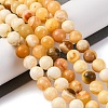 Natural Yellow Jade Beads Strands G-F591-17-8MM-2