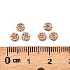 Brass Rhinestone Spacer Beads RB-A014-L4mm-01RG-NF-2