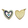 Brass Enamel Pendants KK-B029-01G-B-2