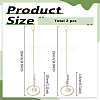2Pcs Round Glass & Natural Rose Quartz & Amethyst Chips Hanging Suncatchers HJEW-LP00076-2