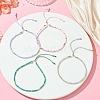 5Pcs Adjustable Glass Cylinder Seed Beads Slider Bracelet Sets BJEW-JB11455-1