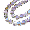 Electroplate Translucent Glass Beads Strands EGLA-N002-27-D01-3