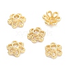 Rack Plating Alloy Flower Bead Caps KK-J277-13G-1