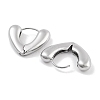 Tarnish Resistant 304 Stainless Steel Heart Huggie Hoop Earrings for Women EJEW-C096-16P-2