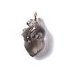 Transparent Resin Pendants RESI-E028-01G-02-2