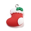 Christmas Theme Opaque Resin Pendants RESI-F054-B13-1