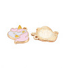 Alloy Enamel Pendants ENAM-T016-08B-RS-3