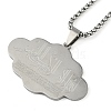 Anti-Tarnish 201 Stainless Steel Arabic Elements Cloud Pendant Box Chain Necklaces LS-NJEW-D089-03P-1