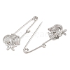 Starfish & Shell Shape & Conch 304 Stainless Steel Safety Pins Brooch Findings SA-CBA098D-16J-P01-2