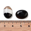 Natural Dyed & Heated Black Agate Cabochons G-G145-01B-31-3