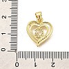 Rack Plating Brass Micro Pave Cubic Zirconia Pendants KK-L226-101G-G-3