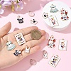 16Pcs 8 Styles Alloy Pendants ENAM-YW0009-23-4