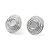 Non-Tarnish 304 Stainless Steel Stud Earrings EJEW-P258-43P-2