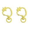 Spray Painted Strawberry Spring Ring Clasps PW-WGB8233-04-1