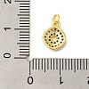 Real 18K Gold Plated Rack Plating Brass Micro Pave Cubic Zirconia Pendants Charms KK-S396-01D-3