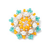 Seed Beads Beaded Charms PALLOY-MZ00119-03-1